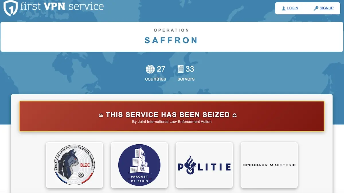 ‘First VPN’ Cybercrime Service Disrupted, Administrator Arrested